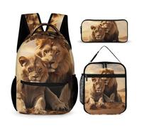 Two Lions Casual 3pcs Backpack Sets