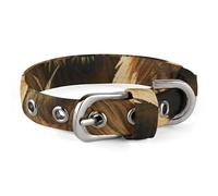 Two Lions Dog Collar with Buckle Cute Pet Necklet Adjustable Safety Pet Collars for Small Dog Medium Dogs Wide Dog Collar