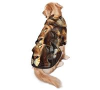 Two Lions Dog Hoodie for Medium and Large Dogs â€“ Soft Polyester Pet Clothes, Suitable for All Seasons
