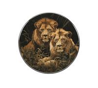 Two Lions Fridge Magnets, Strong Flat Refrigerator Magnets for Kitchen & Office, Decorative Refrigerator Magnet for Fridge, Whiteboard, Metal Surfaces, 2 Inch