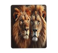 Two Lions Gaming Mouse Pad, Full-Print Design with 3mm Rubber Base, Ergonomic and Durable for Office, Gaming, and Study
