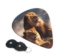 Two Lions Guitar Picks 6-Pack - Pick Set (0.46mm / 0.71mm / 0.96mm) Suitable For Guitar And Ukulele Playing