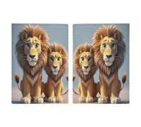 Two Lions Passport Holder Personalized Passport Wallet for Women Men Travel Document Organizer Holder
