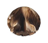 Two lions Shower Cap for Women Reusable Waterproof Shower Bonnet Double Layer Large Bath Cap Washable Elastic Band Bath Hair Hat Braids, Men