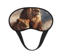 Two Lions Sleep Eye Mask for Women Men Soft and Comfortable Sleep Mask Blackout Sleeping Eye Cover for Travel Yoga Nap Shift Work