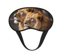 Two Lions Sleep Mask for Side Sleepers: Blackout Eye Masks for Sleeping - Soft Breathable Soft Eye Shade Cover for Travel - Adjustable Night Blindfold for Men Women Gifts