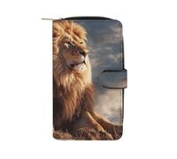 Two Lions Wallet Multifunctional Wallets for Men Compact Wallet Purse Passport Bag