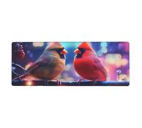 Two Little Birds Are Looking At Each Other Mouse Pad In Big Extended Non-Slip Rubber Base Mousepad With Stitched Edges Gaming Pc Desktop Large Mouse Pad 11.8x31.5