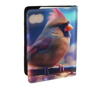 Two Little Birds are Looking at Each Other Printed Passport Holder,Travel Pu Leather Passport Cover Case Organiser for Men Women,6.5 Inch