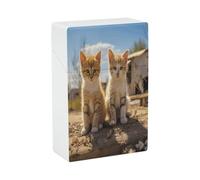 Two Little Cats Cigarette Case Stylish Lightweight Pocket Holder Case for Smoke Waterproof Cigarette Dispenser Cigarettes Accessories for Outdoor Camping Hiking