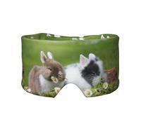 Two Little Cute Rabbits, Full Eye Covers Light Blocking Eye Mask Sleep Eye and Ear Muffs