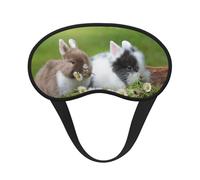 Two Little Cute Rabbits, Full Eye Covers Light Blocking Eye Masks Blackout Sleep Eye Muffs