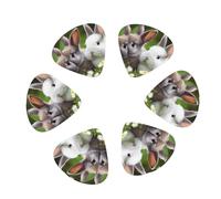 Two Little Cute Rabbits Guitar Pick 12 picks Fashion Personalized Bass Pick Durable Electric Guitar Plectrums Instrument Accessories for Ukulele Electric Guitar Bass
