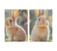 Two Little Cute Rabbits Passport Holder for Travel PU Leather Passport Wallet Cover Organize Your Passports & Cards