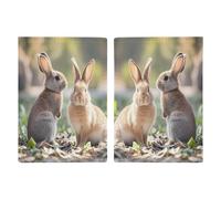 Two Little Cute Rabbits Passport Holder Personalized Passport Wallet for Women Men Travel Document Organizer Holder