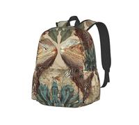 Two Lizards Are Looking At Each Other Lightweight Daypack Bookbag For Travel Hiking Daily Commutes Business, Pink Laptop Backpack For Men Women