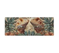 Two Lizards Are Looking At Each Other Mouse Pad In Big Extended Non-Slip Rubber Base Mousepad With Stitched Edges Gaming Pc Desktop Large Mouse Pad 11.8x31.5