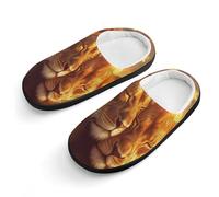 Two Llions In Love Sunset Cotton Slippers Warm House Shoes with Rubber Anti-Slip Sole Slip On for Home Outdoor