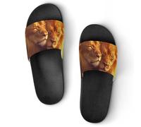 Two Llions In Love Sunset Unisex Beach Slippers & Pool Slides Anti-Slip House Shoes for Home Outdoor
