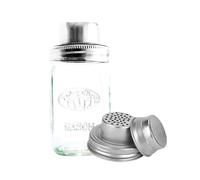 Two Lumps of Sugar Stainless Cocktail Shaker Lid Regular Mouth - Mason Jar Shaker Lids Set for Cocktails and Seasonings, Leak-Proof with Built-In Strainer, Perfect for Bar Tools and Bartender Kit