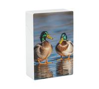 Two Mallard Ducks Cigarette Case Portable Novelty Cigarette Packing Box Crush Proof Waterproof Cigarette Box Novelty Gifts for Friend