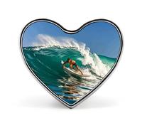 Two Mallard Ducks Lapel Pin Cute Heart Brooch Badge Fashion Tie Tack Pin for Hats, Clothing, Bags Unique Accessories Gift for Men & Women, Love form, Aluminum, no gemstone