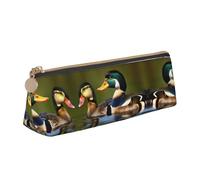 Two Mallard Ducks Pencil Bag with Zipper Pen Case Multifunctional Pen Pouch for Holiday Students Travel