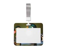 Two Mallard Ducks Print Card Badge Holder Cover Transparency Waterproof Daily Office Access Conference