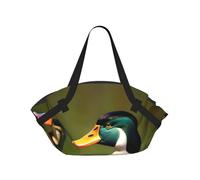 Two Mallard Ducks Print Foldable Camping Bag Duffle Bag Waterproof Travel Bag Camping Mattress For Outdoor Park Beach