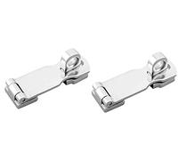 Two Marine Grade Stainless Steel Heavy Duty Door Hasps with Turning Padlock Eye Mount