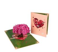 Two Men Strolling Cherry Tree 3D Pop Up Greeting Card