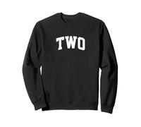 Two Minimalist 2 Year Old 2nd Birthday College Style Sweatshirt