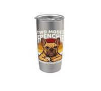 Two Modes Frenchie Zoomies Then Coma Humor Stainless Steel Insulated Tumbler