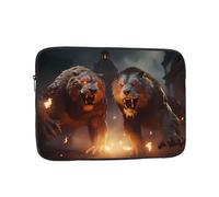 Two Monsters Patterned Laptop Sleeve 12 Inch Shockproof For Slim Protective Notebook Computer Bag Briefcase