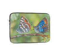Two Moths Patterned Laptop Sleeve 12 Inch Shockproof For Slim Protective Notebook Computer Bag Briefcase