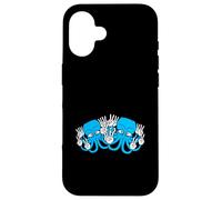 Two Octopus Kraken Peace Hand Sign Victory Symbol 2 Hands Case for iPhone 16