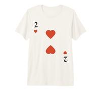 Two of Hearts Deck of Cards Halloween Group Costume Premium T-Shirt