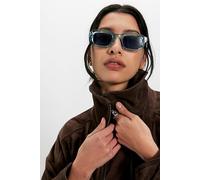 Two Of Us Retro Rectangle Sunglasses at Free People in Crystal With Blue Navy - female