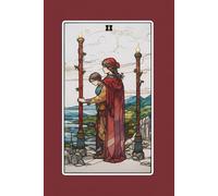 Two of Wands - Tarot Card Notebook - Card No.28 (Color Ed.): A5 Ruled Lined Tarot Journal Diary Sketchbook Notebook - Two of Wands (Planning and Decisions)