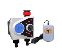 Two Outlets Garden Automatic Watering Timer, Digital Electronic Solenoid Valve and Rain Sensor and Humidity(with Humidity Sensor)