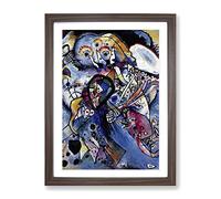 Two Ovals By Wassily Kandinsky Classic Painting Framed Wall Art Print, Ready to Hang Picture for Living Room Bedroom Home Office Décor, Walnut A3 (34 x 46 cm)