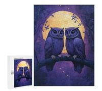 Two Owls Under The Moonlight - Jigsaw Puzzle for Adults, 500 PCS, Holiday-Season Gift; for Shared Table Time