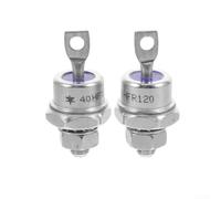 Two Pack 40A 1200V Stud Mount Rectifier Diodes Featuring Positive Cathode and Negative Anode for Welding Machines, Motor Controls, and Power Supplies (40HFR120)