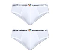 Two-pack briefs with logo - male - Dsquared2 - Underpants - White - L - Underwear L