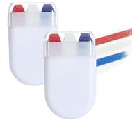 Two-Pack Face Paint Sticks with Red, White, and Blue Colours - Portable Tri-Colour Skin Art Crayons for Festivals, Parties, Sports Events, and Face Painting, Non- and Easy Wash Off