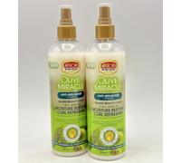 Two Pack HBAfrican Pride Olive Miracle Moisture Restore Curl Refresher 355ml