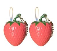 Two-Pack of Cute Strawberry lighters, Soft Flame, Cool Design, refillable Butane, Adjustable Flame, Portable, Suitable for Candle Men and Women Gifts(Pink)