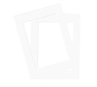 Two Pack of Pure White Picture/Photo Mount Size 30x40cm to fit Image 25x35cm