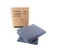 Two Pack of Reusable, Washable, Pet Pads in Grey, 4 Absorbency Layers & Slip Resistant Backing, For Training & Incontinence (Large (60 x 90cm))