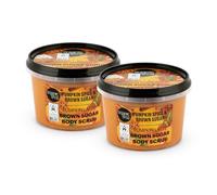 TWO PACK Organic Shop Body Scrub Pumpkin Spice Latte Brown Sugar, 250 ml x 2
